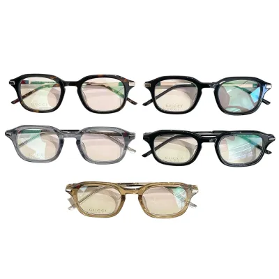 Gucci square frame glasses leopard/black/black gold/grey silver/tawny color Size 49口21-145