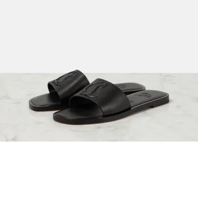 Christian Louboutin Black flat slipper sandals