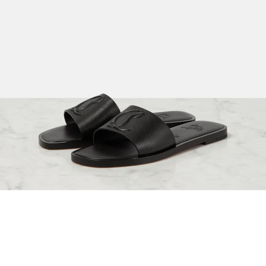 Christian Louboutin Black flat slipper sandals