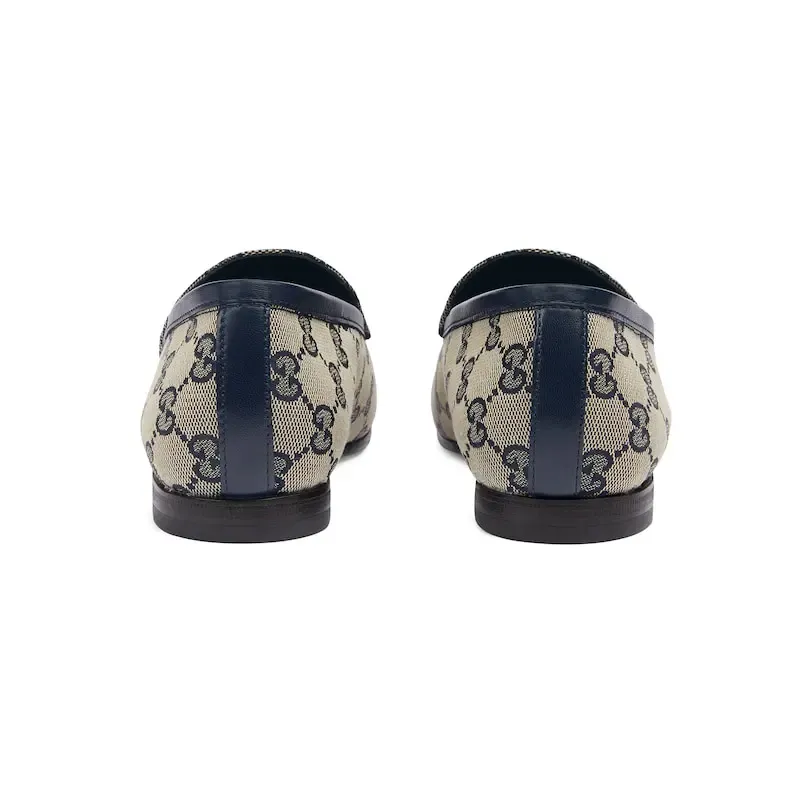 Gucci grey print print loafers