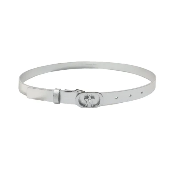 Dior Women' s Lucky 30 Montaigne Star Buckle Belt In Black/Red/White/Pink/Musturd/Brown/Khaki/Silver/Gold/Blue/Grey Calfskin With Gold/Silver Hardware 20mm - Image 7