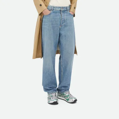 Bottega Veneta Orbit Sneakers In Silver/Green Technical Fabric And Mesh Lace-Up Sneaker