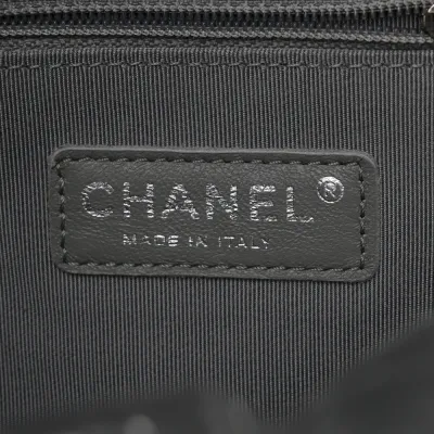 Chanel Chain Around Flap Maxi Black Quilted Washed Lambskin Leather Silver Hardware