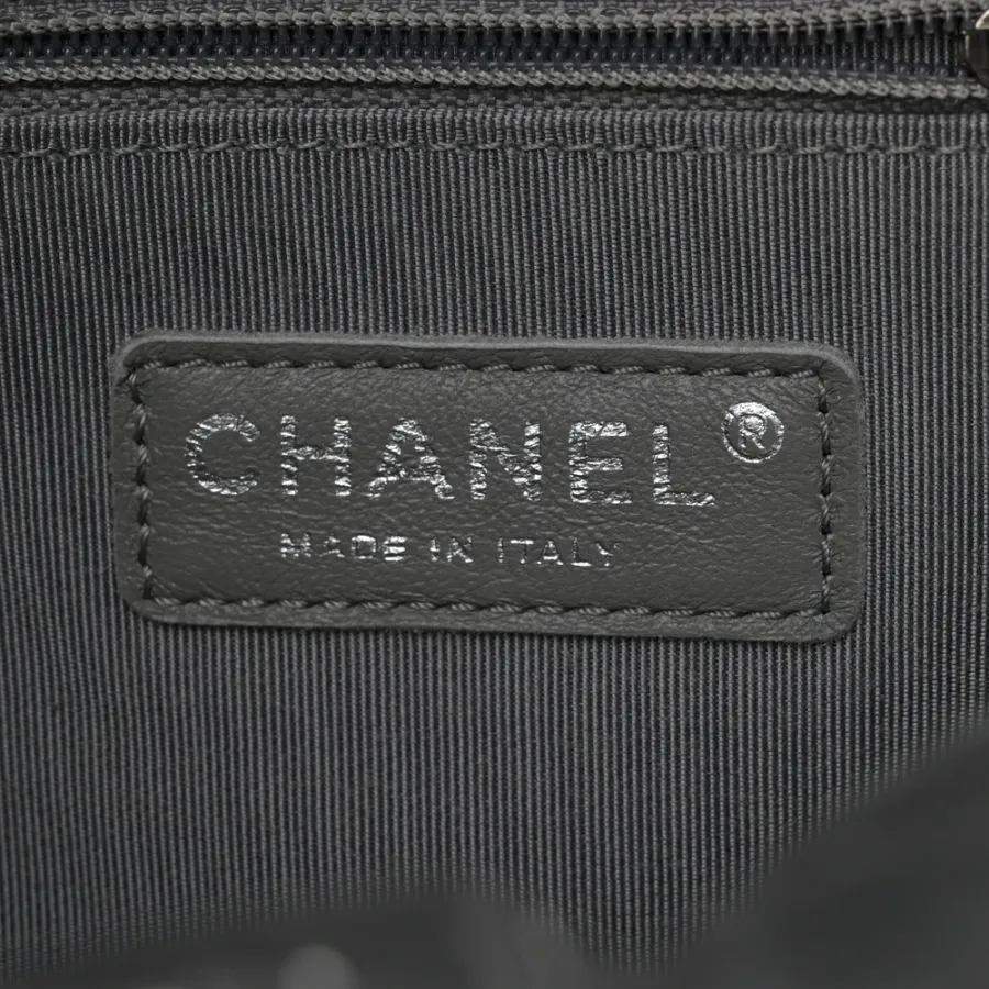 Chanel Chain Around Flap Maxi Black Quilted Washed Lambskin Leather Silver Hardware