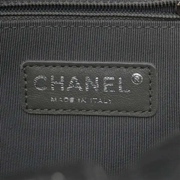 Chanel Chain Around Flap Maxi Black Quilted Washed Lambskin Leather Silver Hardware - Image 2