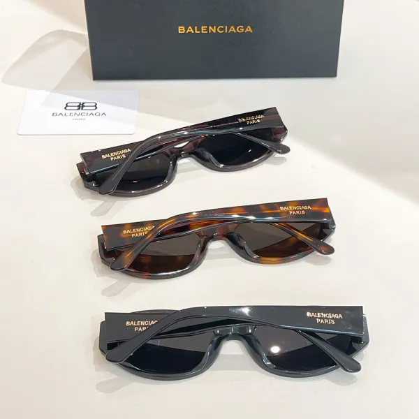 Balenciaga Oval glasses black/leopard/burgundy color Size 55口20-145 - Image 9