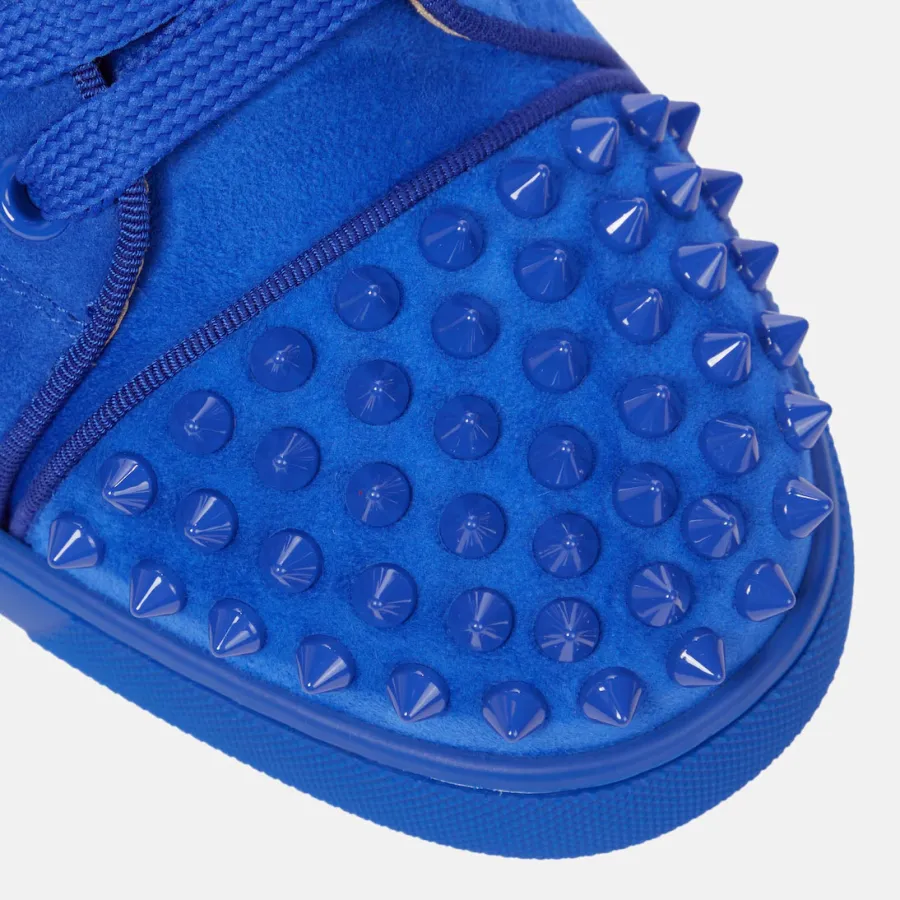 Christian Louboutin Blue Studded suede sneakers