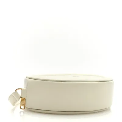 Celine Small Triomphe Oval Crossbody Purse Tan Triomphe Smooth Calfskin Leather Cuir Gold Hardware