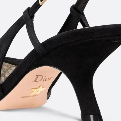 Dior black stiletto heels with pointed toes