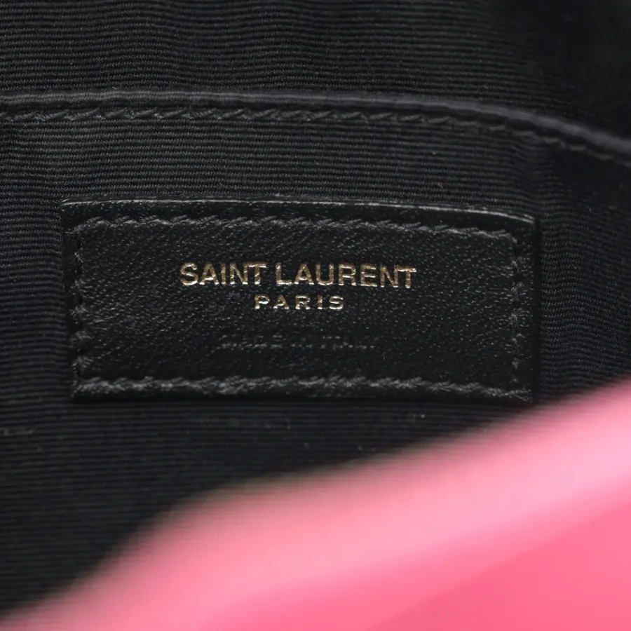 Saint Laurent Medium Lou Camera Bag Fuxia Monogram Calfskin Matelasse Leather Aged Gold Hardware