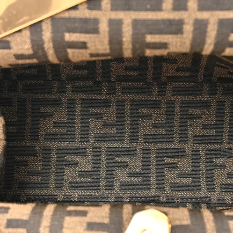 Fendi Midi Fendi First Dark Coffee Shiny Nappa Leather Gold Hardware