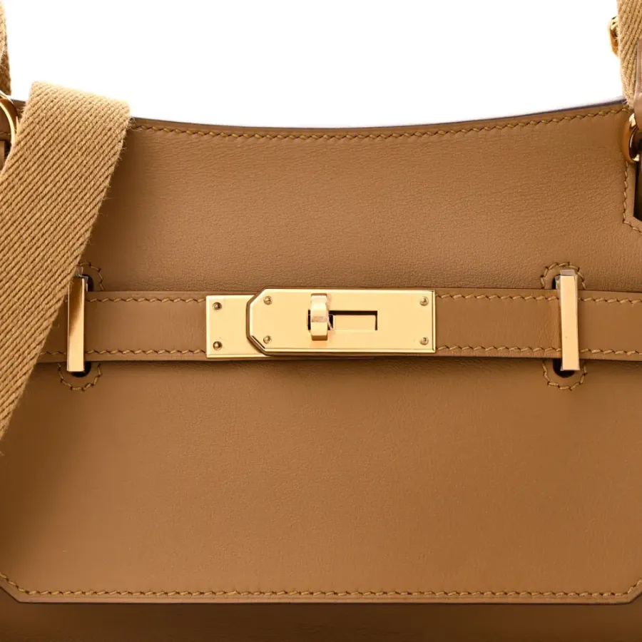 Hermès Mini Jypsière Bronze Doré Swift Leather Gold Hardware