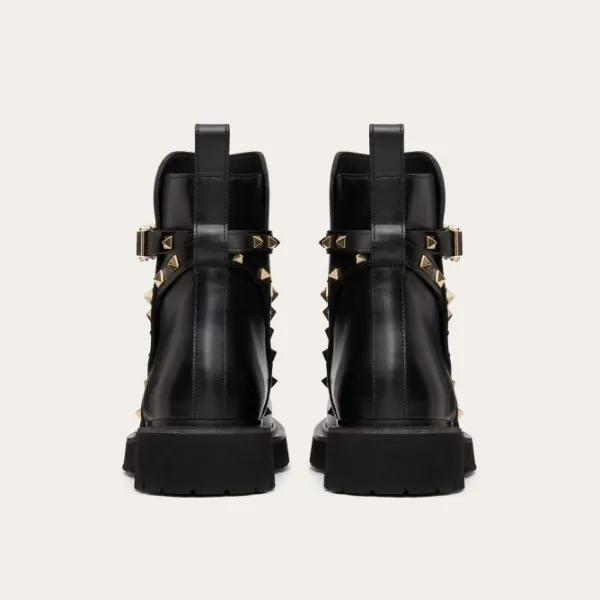 VALENTINO ROCKSTUD Calf leather ankle boots (heel height 4cm) - Image 4