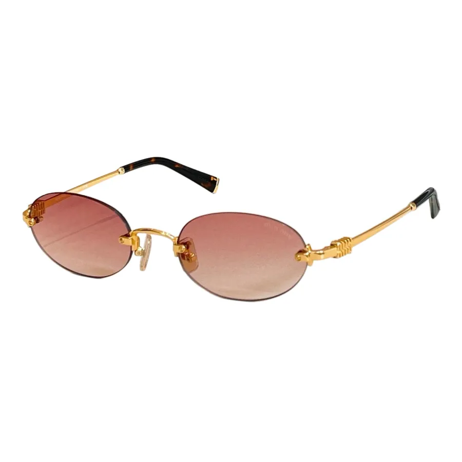 Miu Miu Oval glasses red/gold/silver color Size 51口20-140