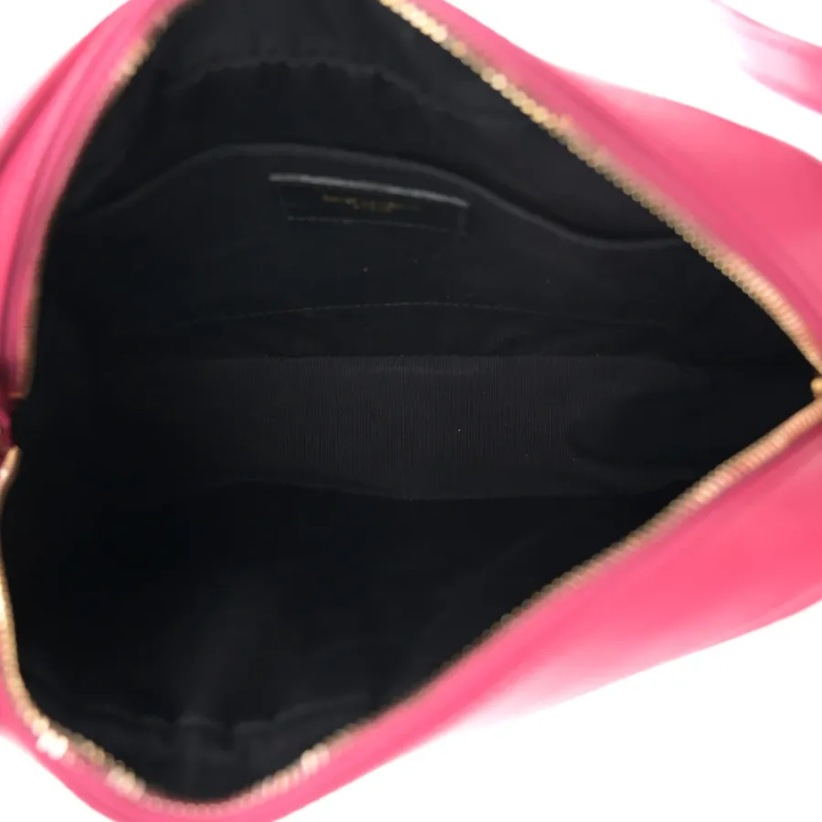 Saint Laurent Medium Lou Camera Bag Fuxia Monogram Calfskin Matelasse Leather Aged Gold Hardware