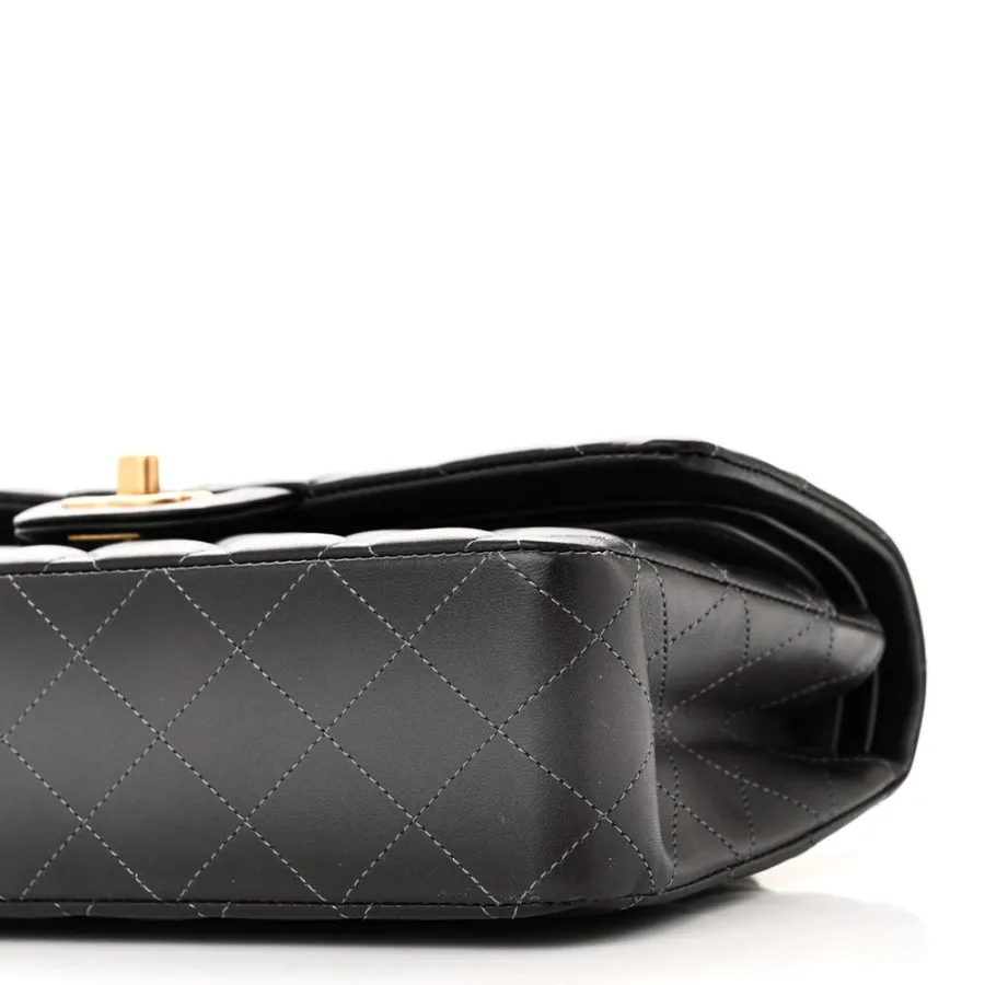 Grey Quilted Chanel Bag Quilted Lambskin Leather Crossbody Bags