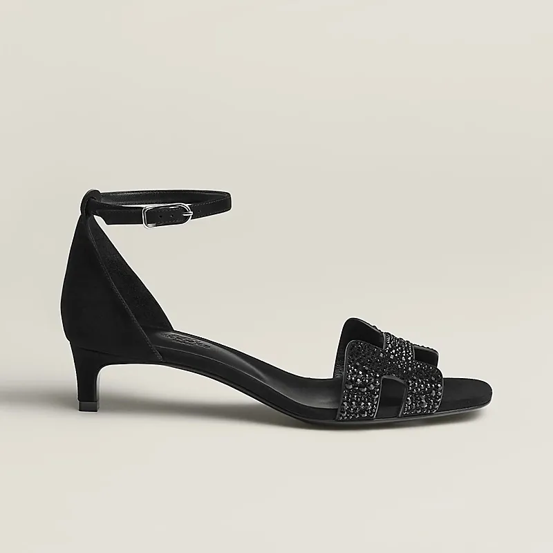 HERMES Joy Black High Heels Sandal