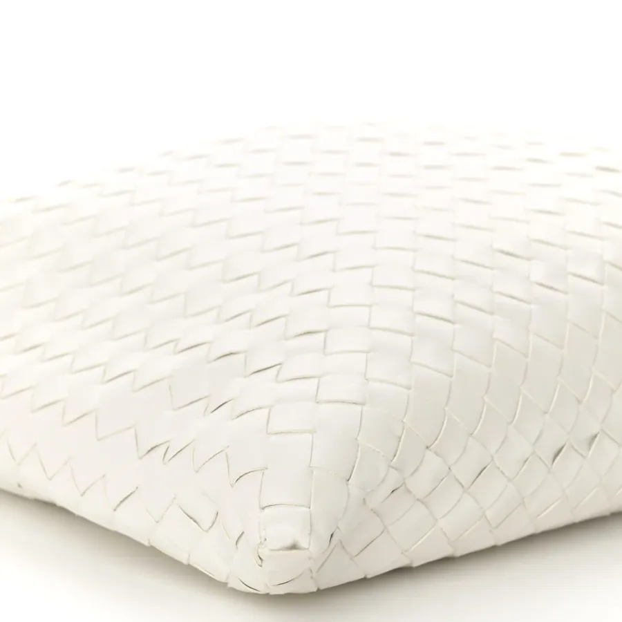 Bottega Veneta Large Intrecciato Hop White Nappa Leather