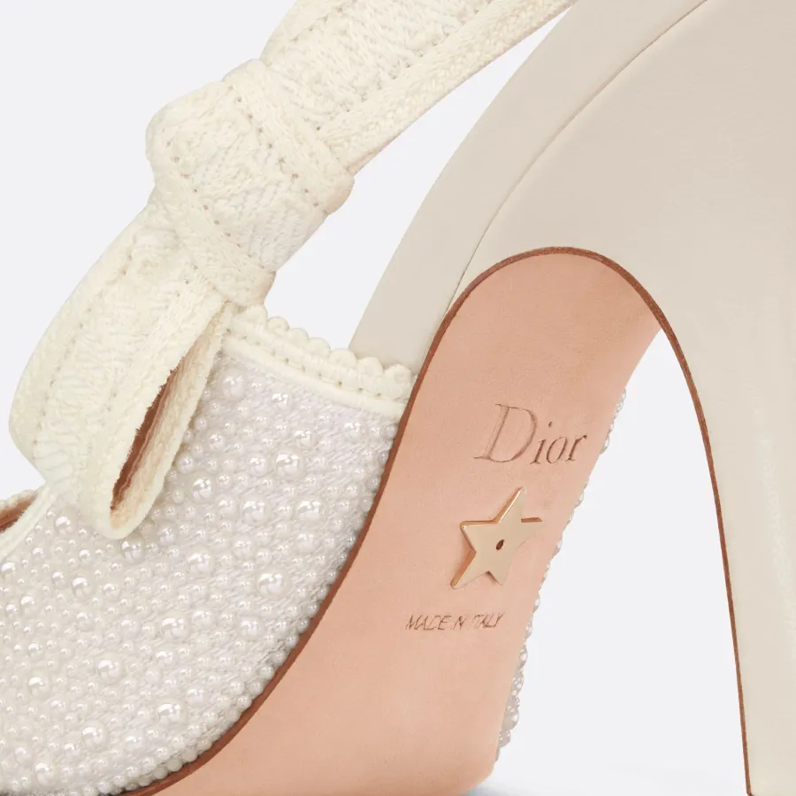 Dior white stiletto heels, pointy heels