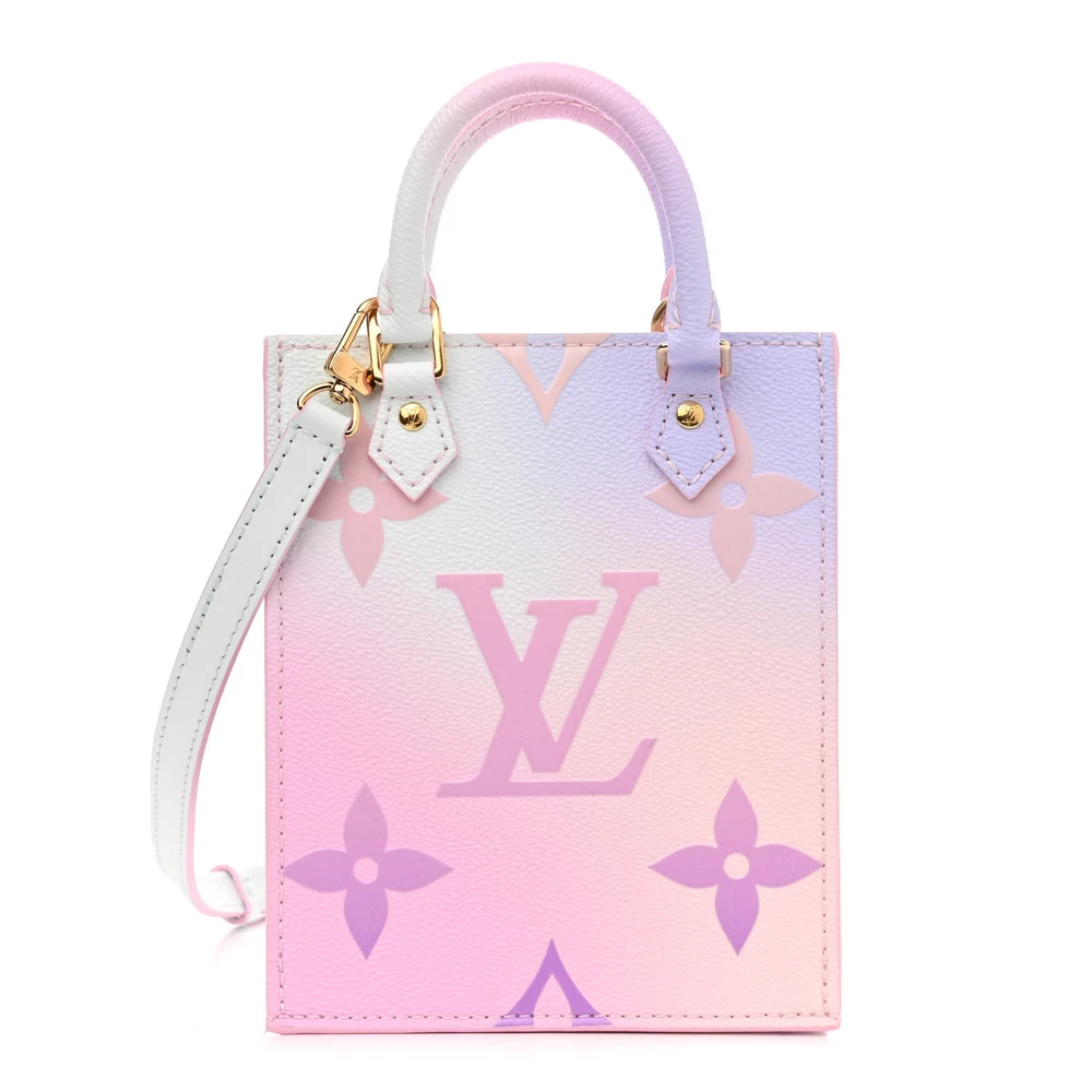 Louis Vuitton Primavera na Cidade Petit Sac Plat PM Sunrise Pastel Giant Monogram Canvas