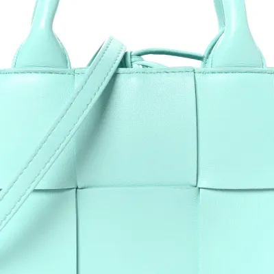 Bottega Veneta Maxi Intreccio Candy Arco Tote Celadon Lambskin Leather