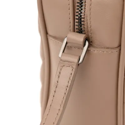 Saint Laurent Medium Lou Camera Bag Dark Beige Monogram Calfskin Matelasse Leather Ruthenium Hardware