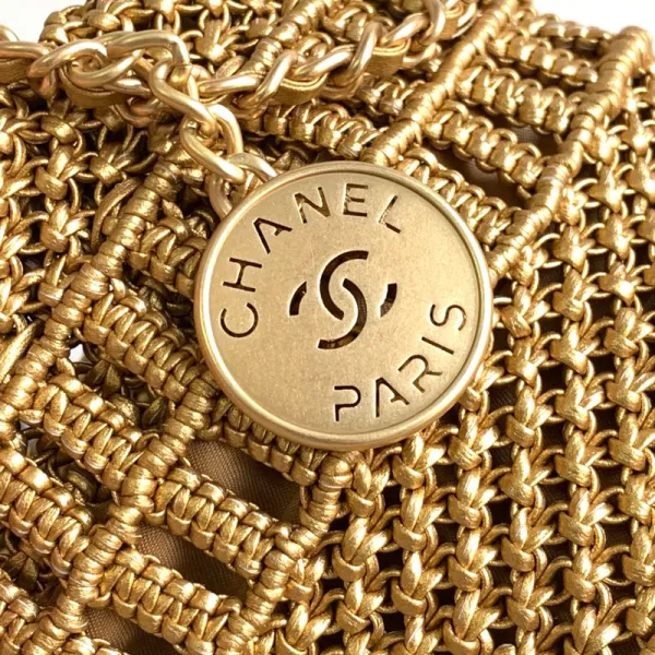 Chanel 22bags Gold Woven Cowhide Shoulder Bags - Image 9