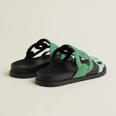 HERMES Extra Green Slippers