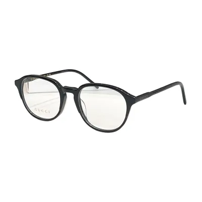 Gucci Boston frame glasses black silver/grey/black/leopard color transparent lens Size 55口18-145