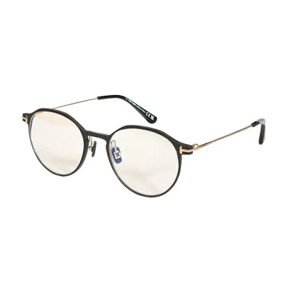 Tom Ford Boston frame glasses black/grey/gold color Size 52口19-145