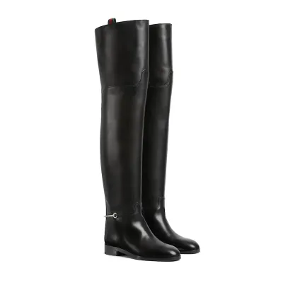 Gucci black knee high boots