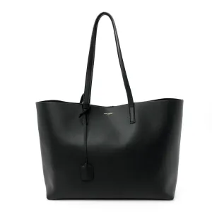Saint Laurent Large Shopping Tote Black Calfskin Leather