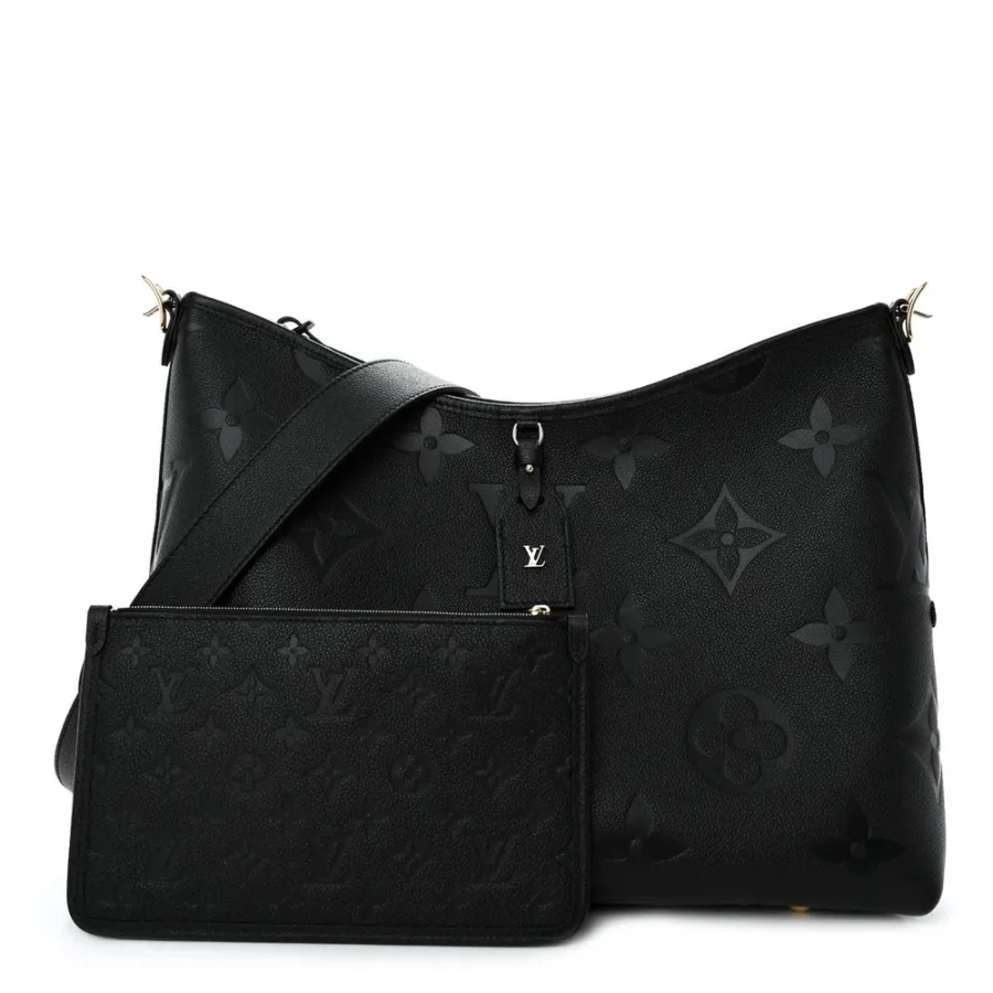 Louis Vuitton CarryAll MM Black Giant Monogram Empreinte Leather