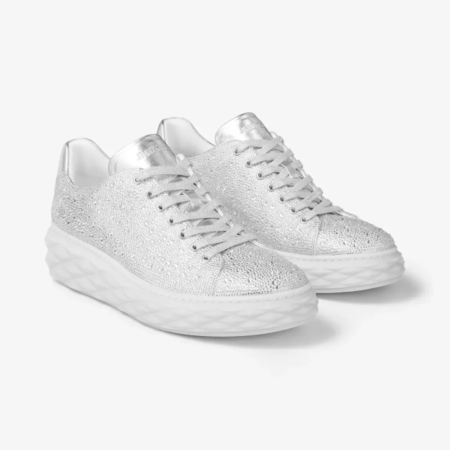 JIMMY CHOO Crystal sparkly suede sneakers