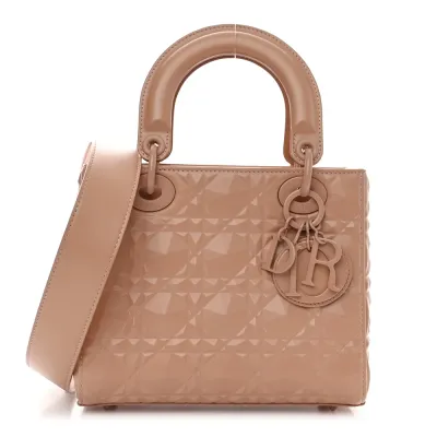 Dior Small My ABCDior Lady Dior Rose Des Vents Diamond Cannage Calfskin Leather Incognito Hardware