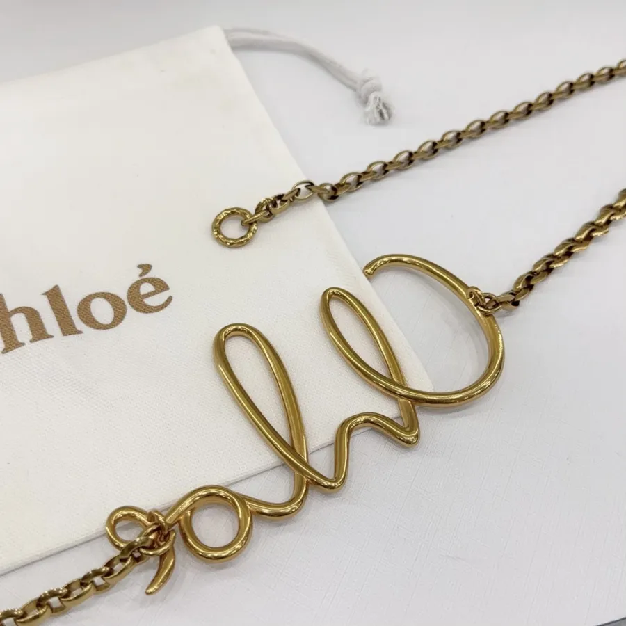 Chloe Adjustable Chain Belt In Gold