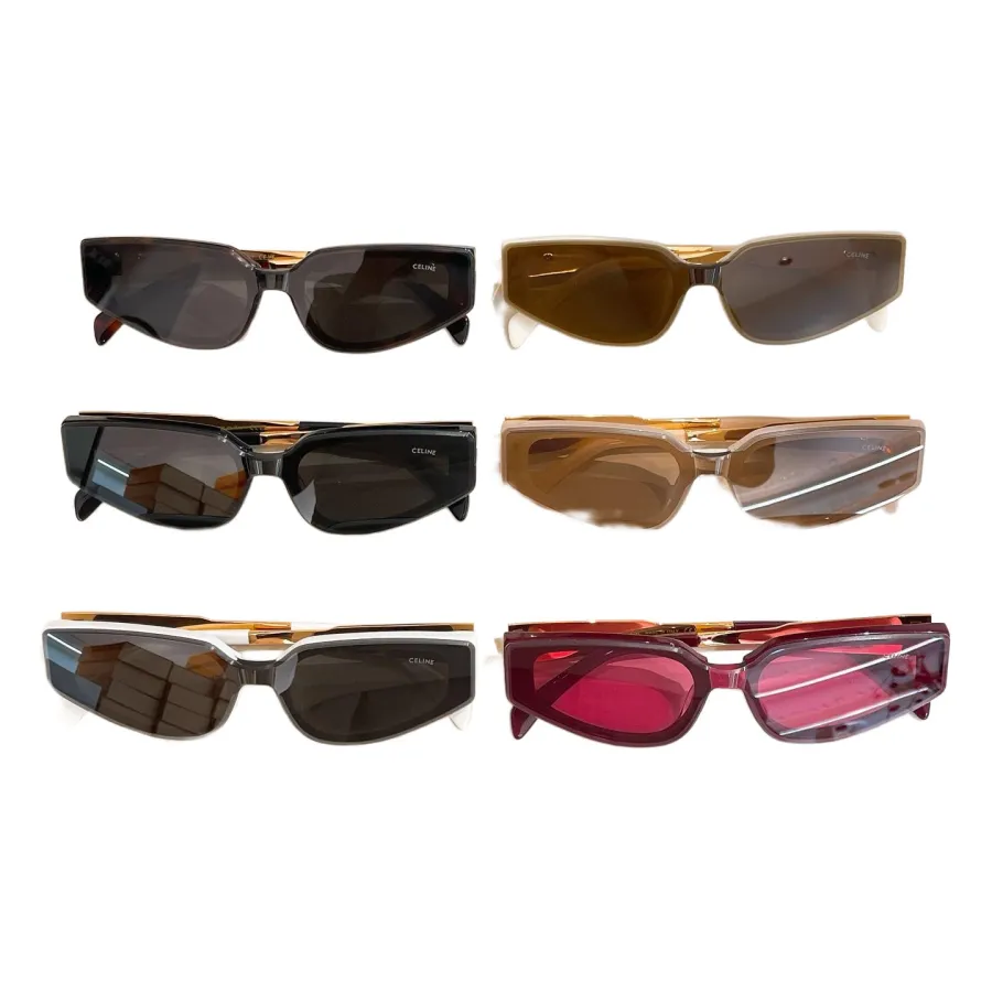 Celine square frame glasses black gold/beige/ivory/white/burgundy color Size 51口21-145