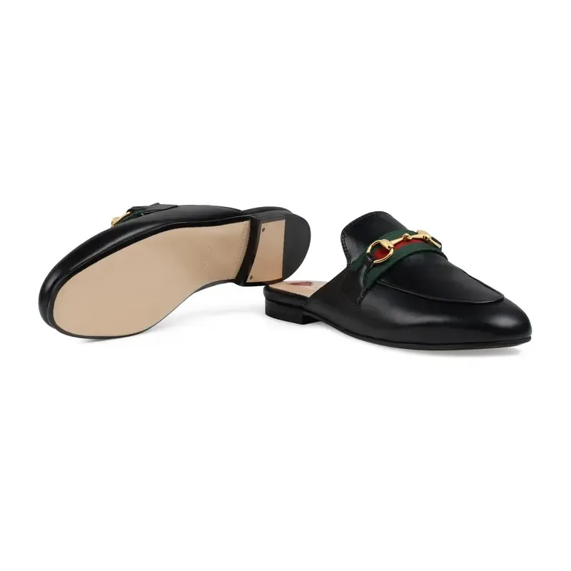 Gucci black baotou slippers