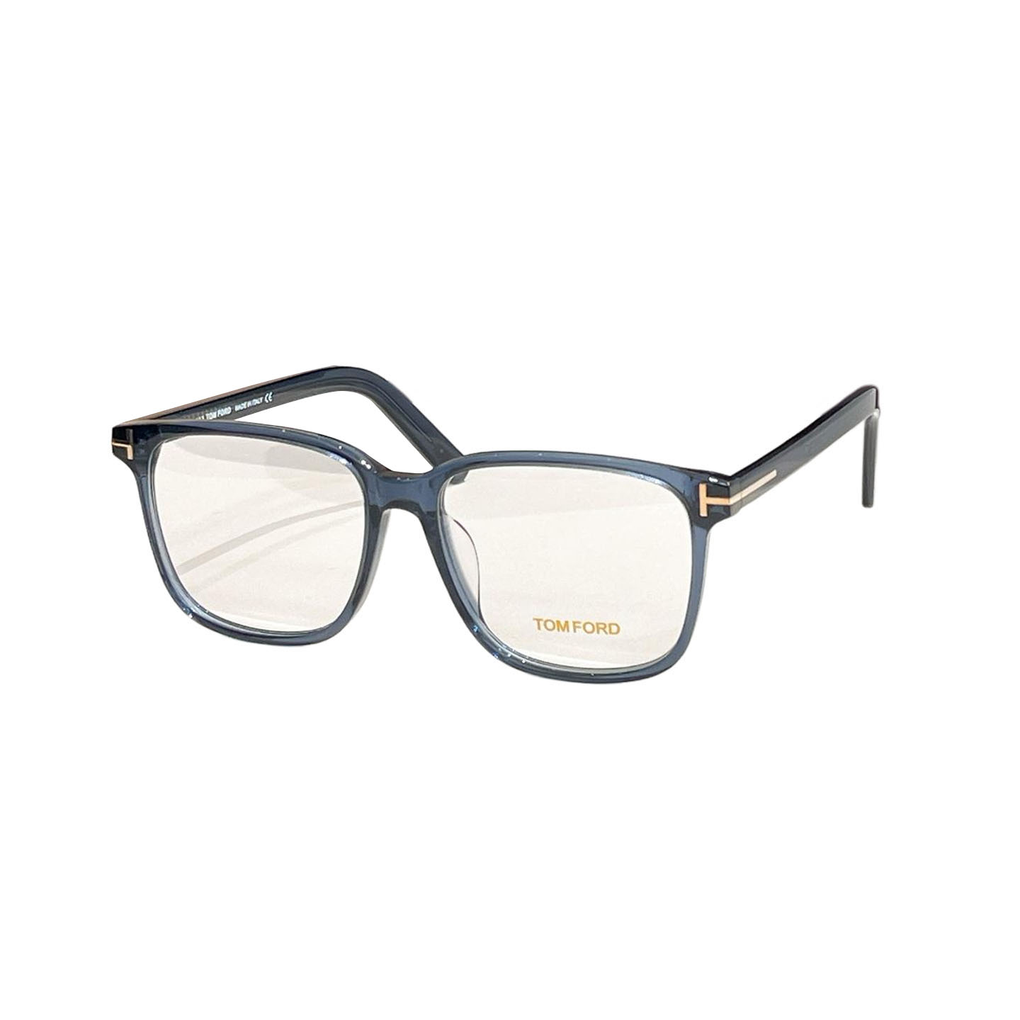 Óculos de armação quadrada Tom Ford cor azul/cinza/leopardo/transparente/fulvo/verde Tamanho 55口18-140