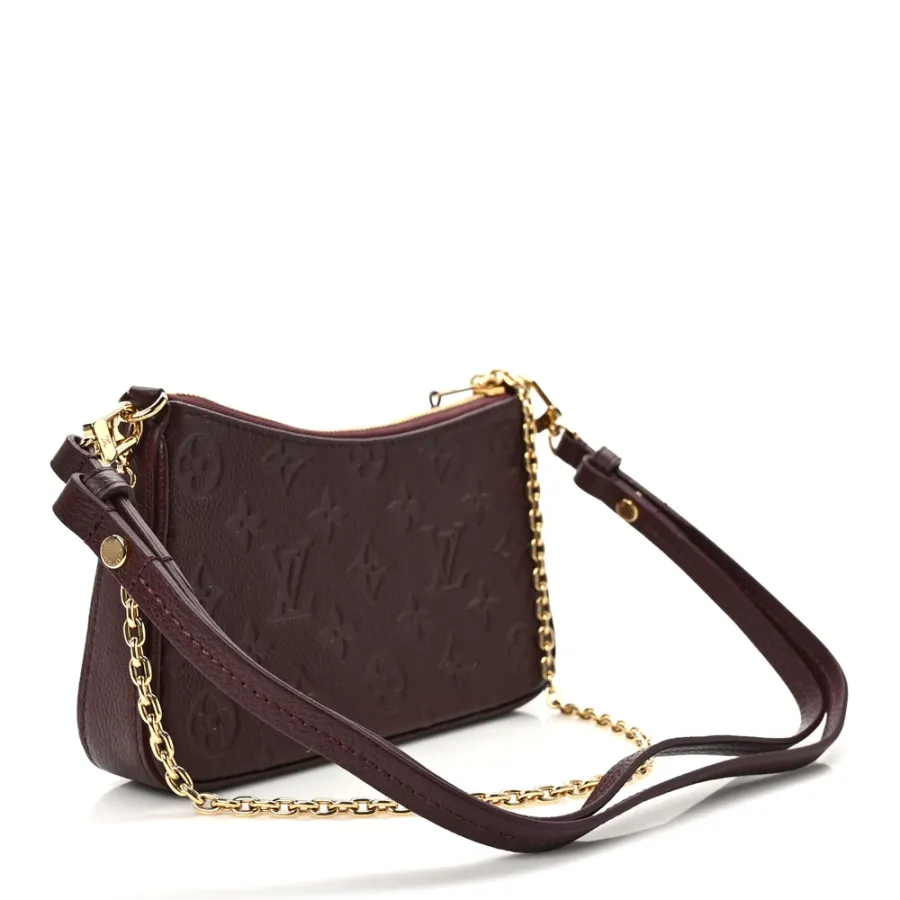 Louis Vuitton Easy Pouch on Strap PM Wine Empreinte Leather