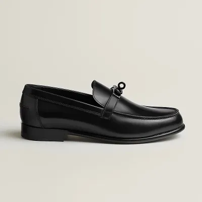 HERMES Destin Black Loafers
