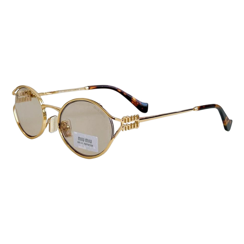 Miu Miu Óculos Oval âmbar/rosa azul ouro rosa/marrom/rosa/prata/preto/prata azul Tamanho 54口21-125