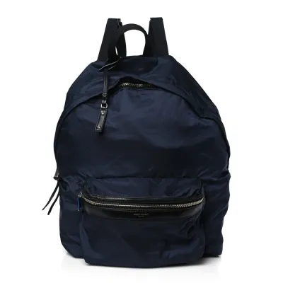 Saint Laurent Small Fold-Up Backpack Belt Bag Navy Nylon City