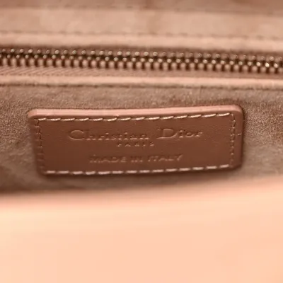 Dior Small My ABCDior Lady Dior Rose Des Vents Diamond Cannage Calfskin Leather Incognito Hardware