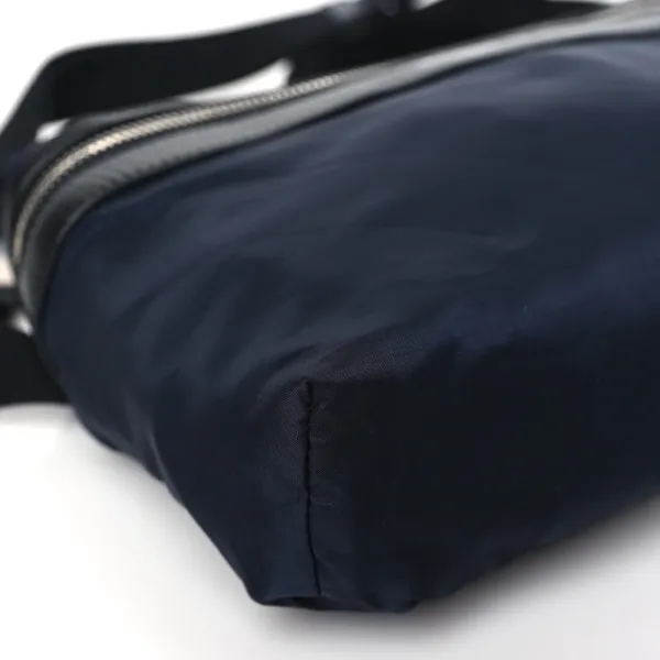 Saint Laurent Small Fold-Up Backpack Belt Bag Navy Nylon City - Image 8