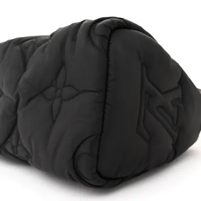 Louis Vuitton Mini Pillow Speedy Bandouliere 25 Black Econyl & Monogram Canvas Gold Hardware