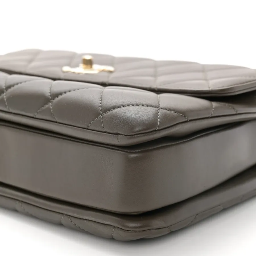 Chanel Trendy CC Flap Medium in Dark Khaki Lambskin