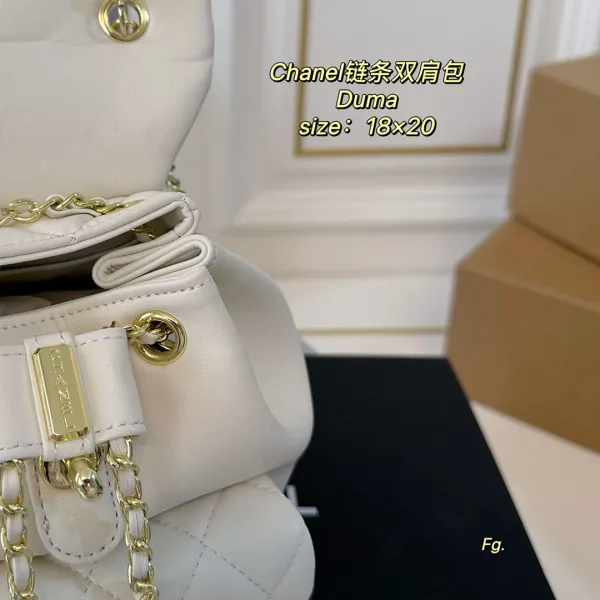 Chanel Pink / Yellow / White / Black Quilted Lambskin Leather Backpacks - Image 8