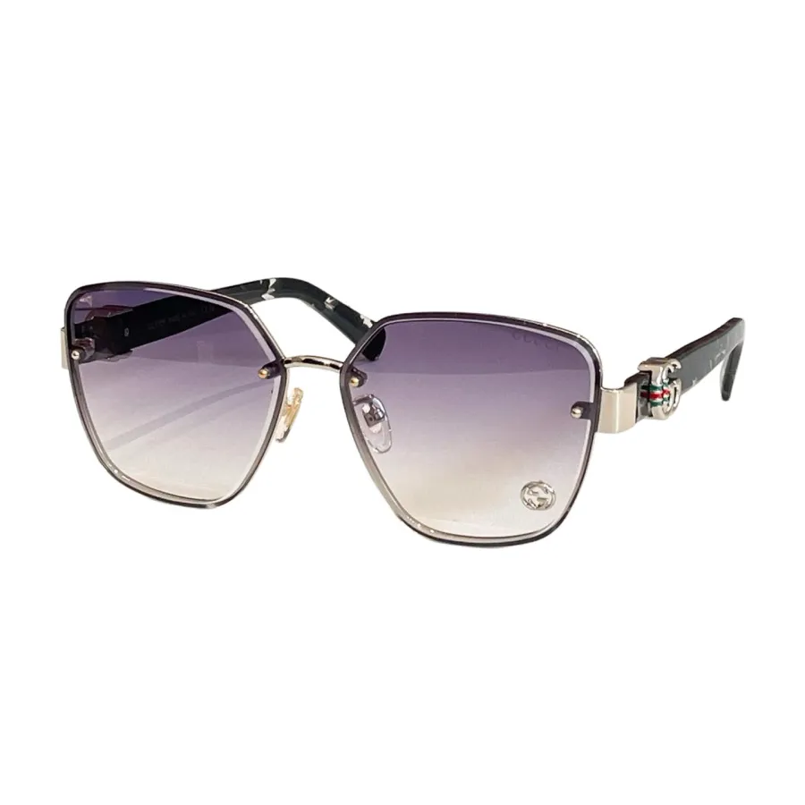 Gucci square frame glasses white/black gold/black brown/eggplant black/leopard/pink color Size 62口14-145