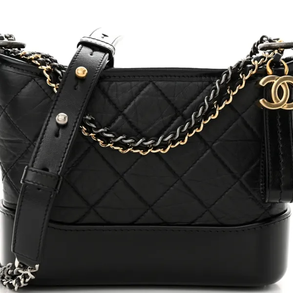 Black Quilted Chanel Bag Quilted Calfskin Leather - Image 8